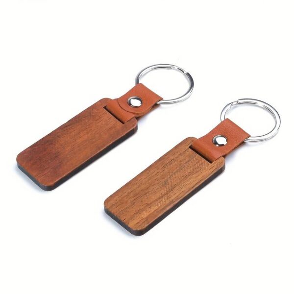 Rectangle Wooden Keychain/Tag For Men