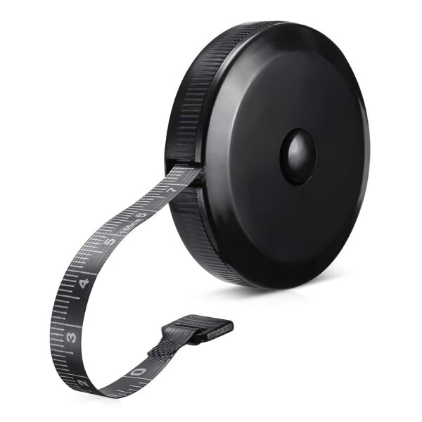 Retractable Soft Tape Measure - Double-Sided 60in/150cm - Black