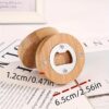 Bamboo Magnetic Round bottle opener