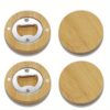 Bamboo Magnetic Round bottle opener