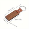Rectangle Wooden Keychain/Tag For Men