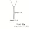 Stainless Steel Wishing Bar Pendant Necklace