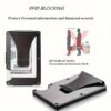 Metal Card Wallet with Money Clip - Anodized Black