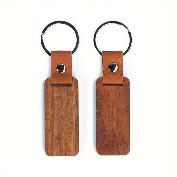 Rectangle Wooden Keychain/Tag For Men