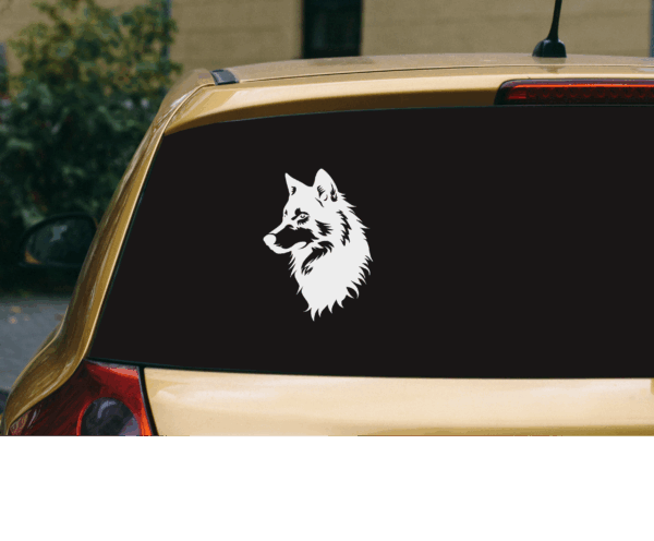 Wolf.png Car Rear window Decal Permanent Vinyl - Unleash Your Ride's Style