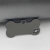 f1707cb5-b73d-4450-8ff2-3db2669e669c_800x800.jpeg Stainless Steel Bone Shape Dog ID Tag With Paw - Black Anodized