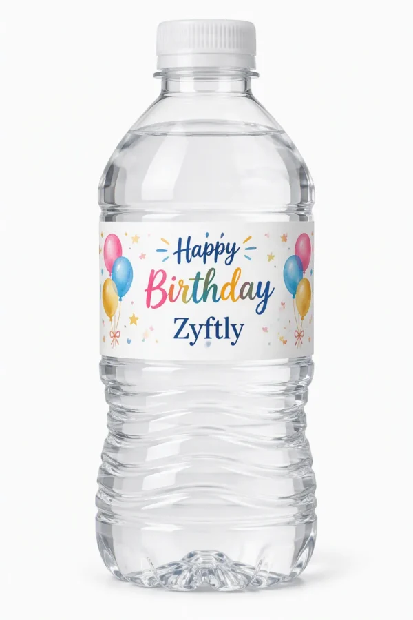 Designer (4) Personalized Water Bottle Labels for Parties